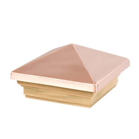 Waddell Waddell 4 in. H X 4 in. L Prefinished Brown Pine/Copper Exterior Post Top 220